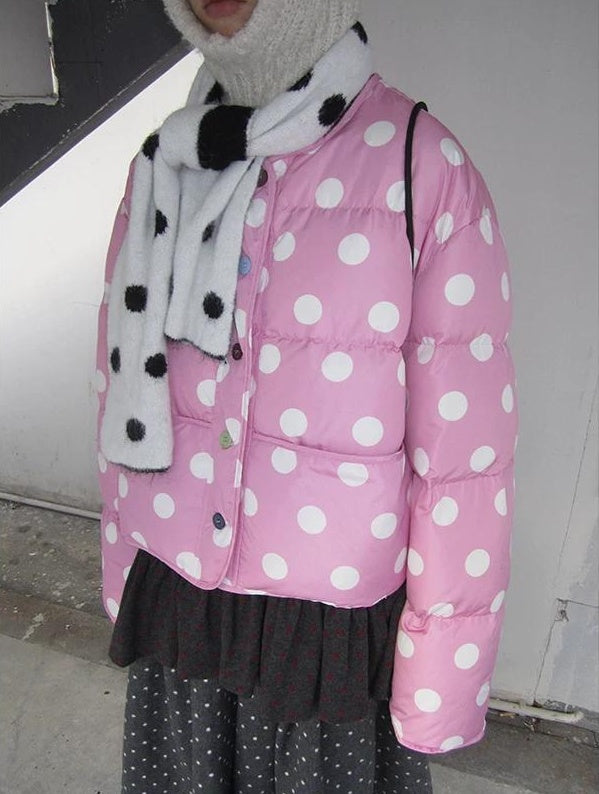 3months |  COLOR COLLISION POLKA DOT JACKET【ID:TN00024】