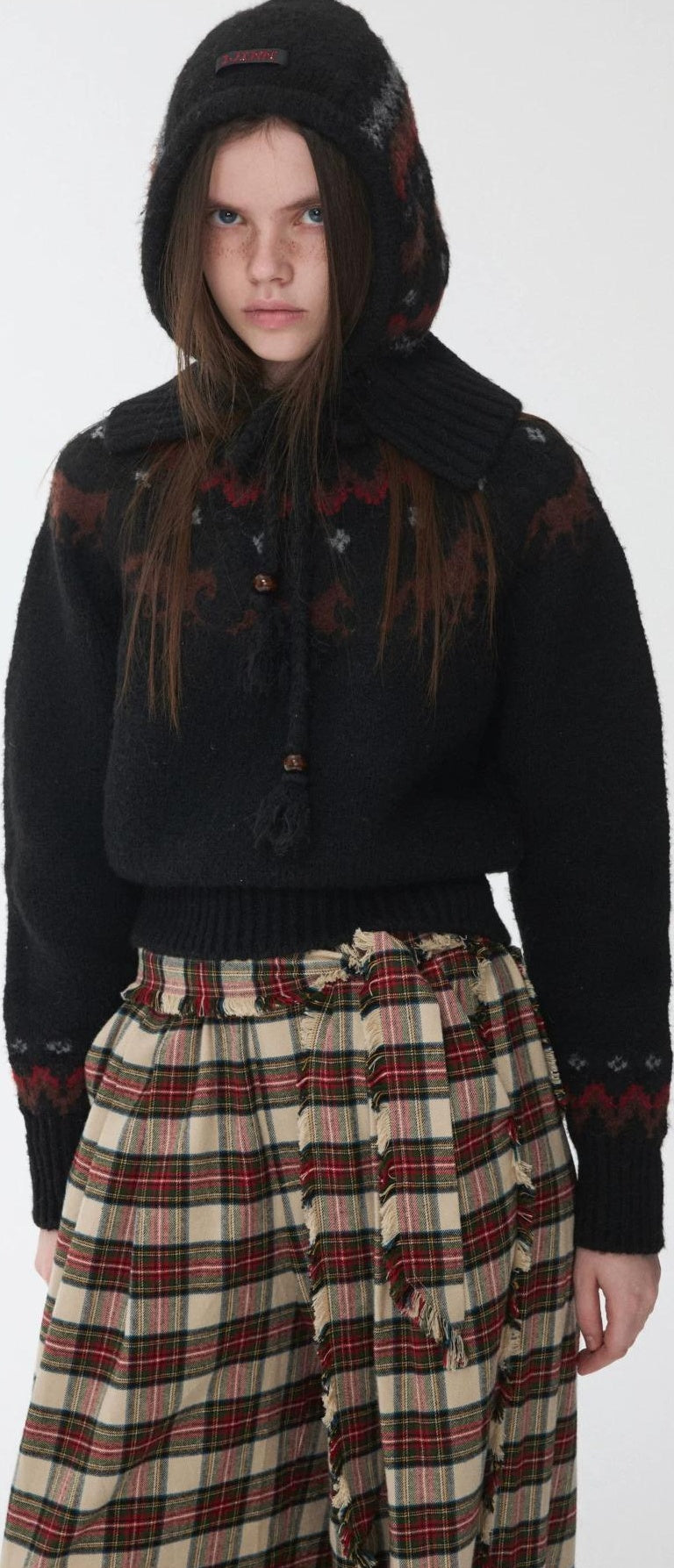 1JINN STUDIO | PLUNGING NECK KNIT SWEATER【ID:TN00068】