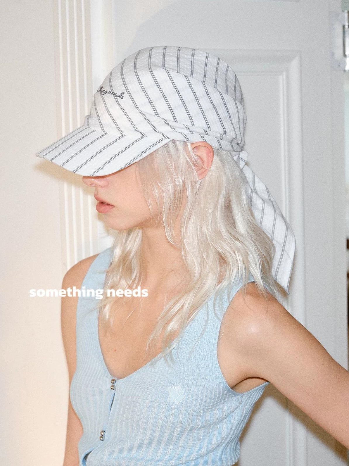 TRIA SELECT | STRIPED CAP SCARF ENSEMBLE【ID:TN00076】