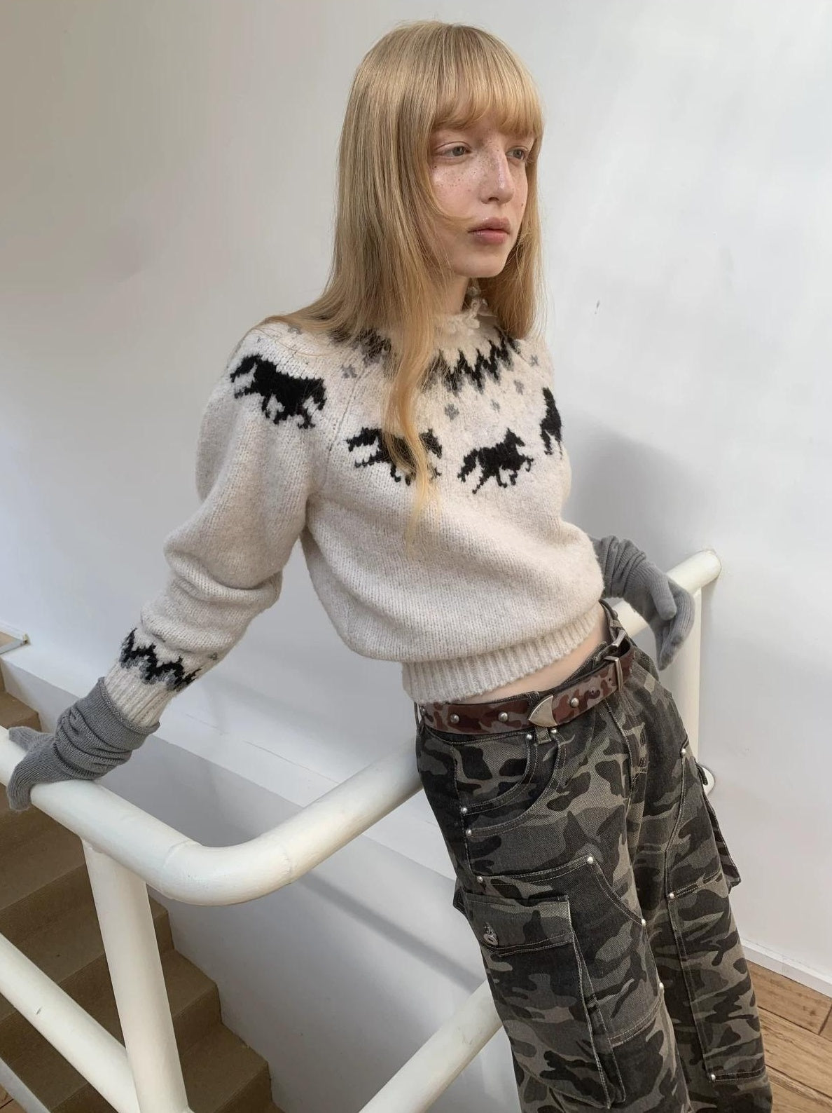 1JINN STUDIO | PLUNGING NECK KNIT SWEATER【ID:TN00068】