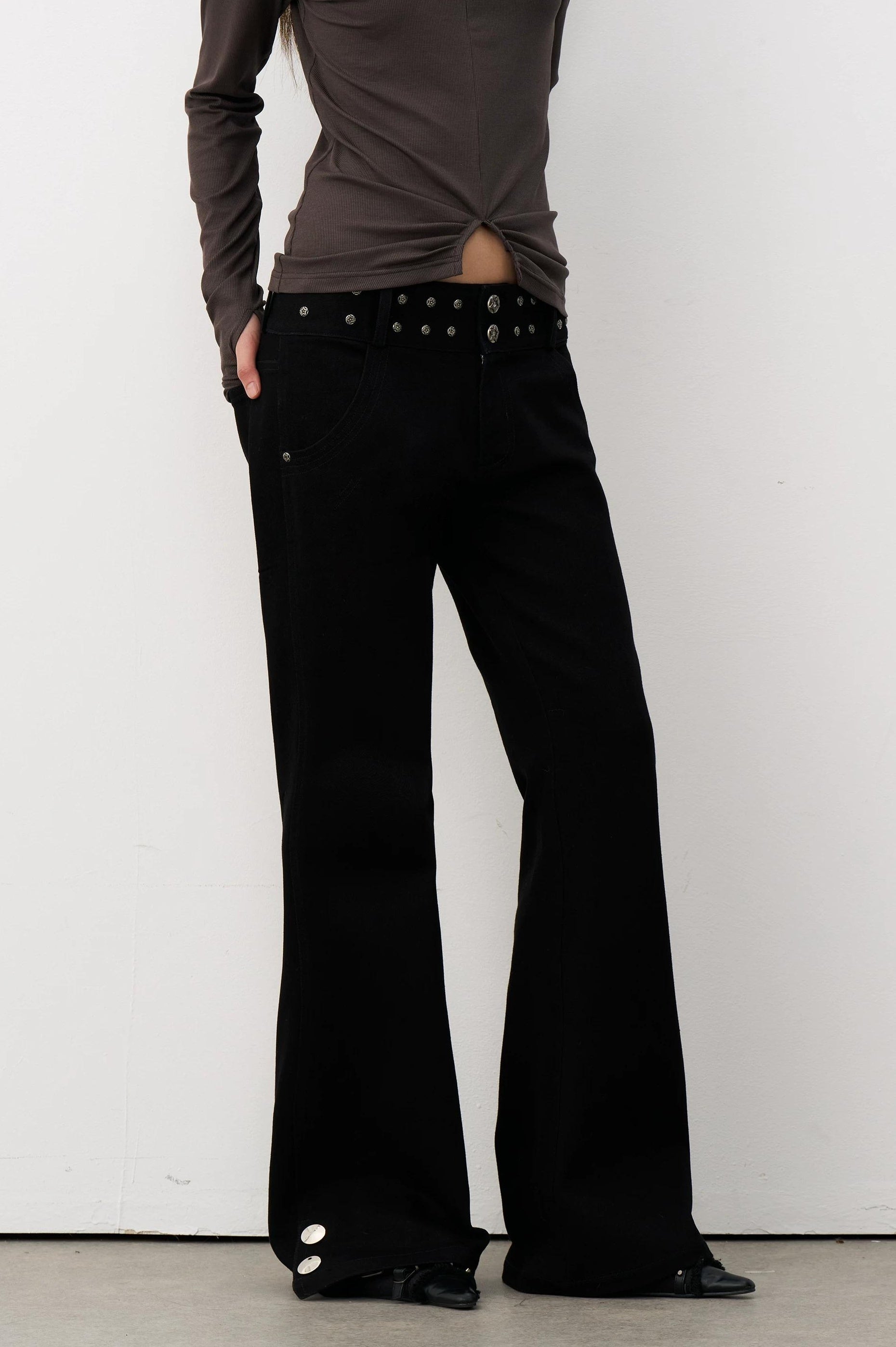 THELIGHT | DRAPED MICRO LAMA PANTS【ID:TN00116】