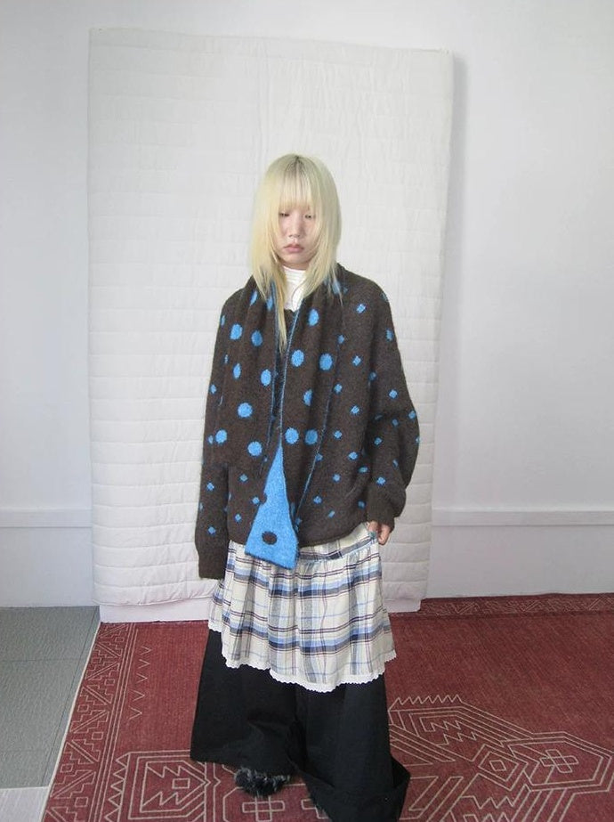 3months |  RETRO PLAID SPLICING PANTS【ID:TN00020】