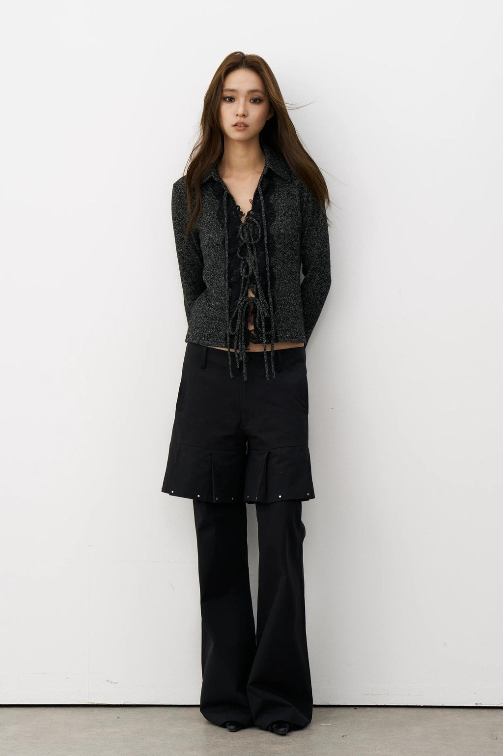 THELIGHT | LACE TRIM SLIM SHIRT【ID:TN00107】