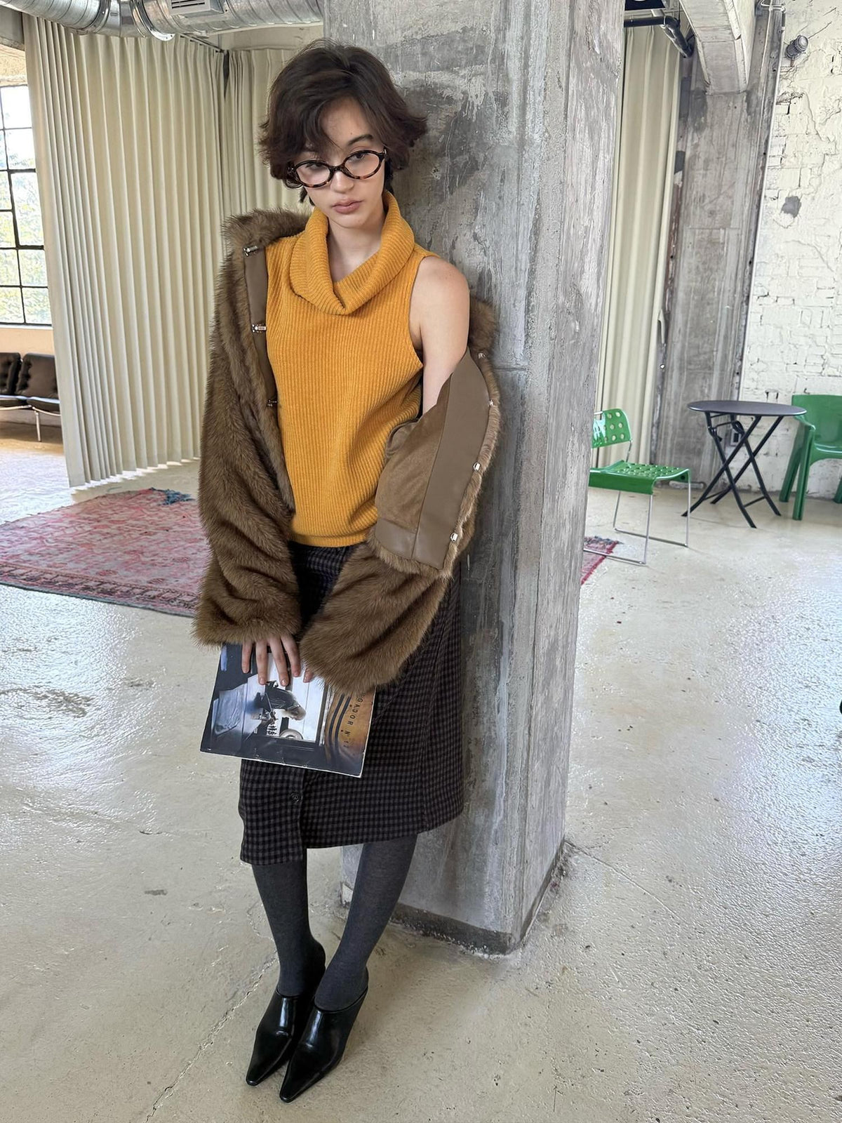 Cozy Thick Short Brown Oversized Street Style Women Polyester Casual Jackets