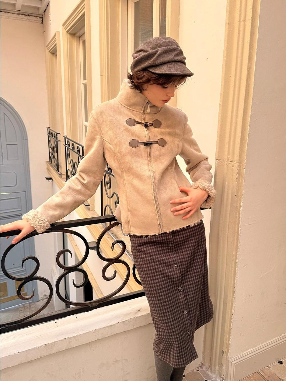 Thick Warm Zip Stand Collar Slim Waist Street Women Polyester Cropped Jackets