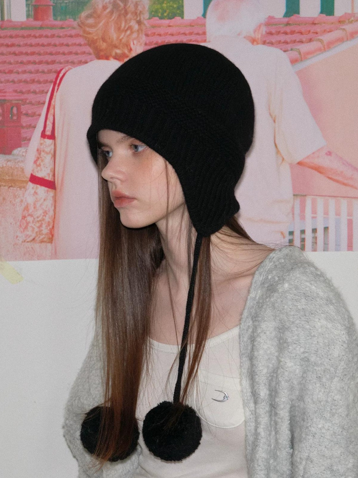 TRIA SELECT | WOOL KNIT BEANIE WITH POM POM【ID:TN00082】
