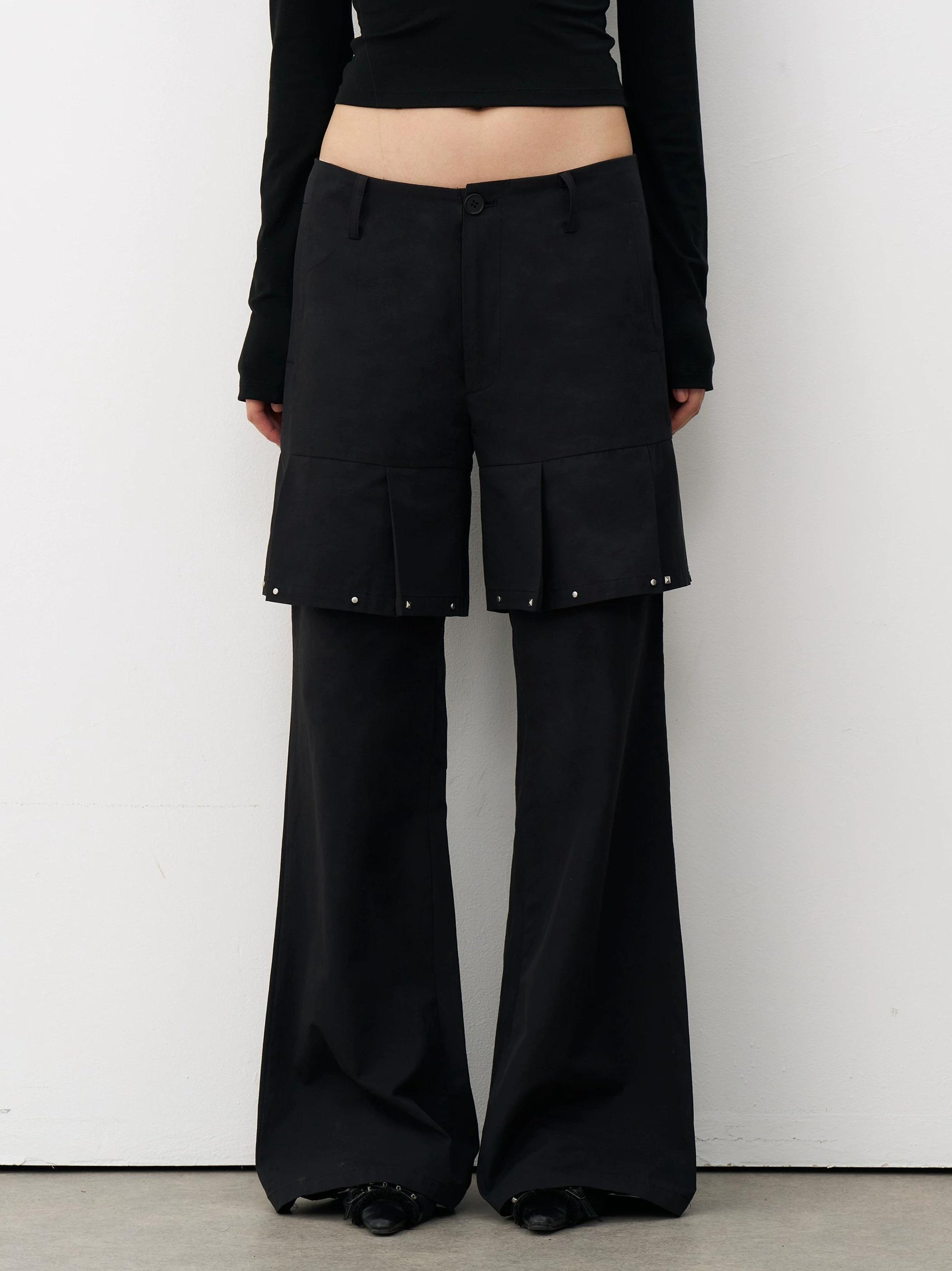 THELIGHT | CHIC BEADED TWO-PIECE PANTS【ID:TN00104】