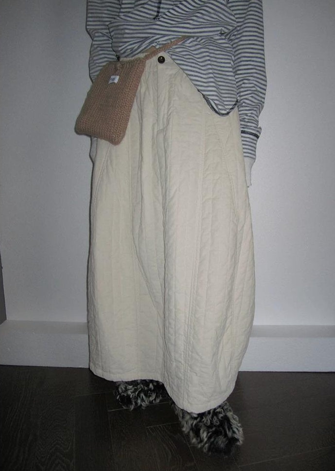3months |  HIGH WAIST COTTON A-LINE SKIRT【ID:TN00017】