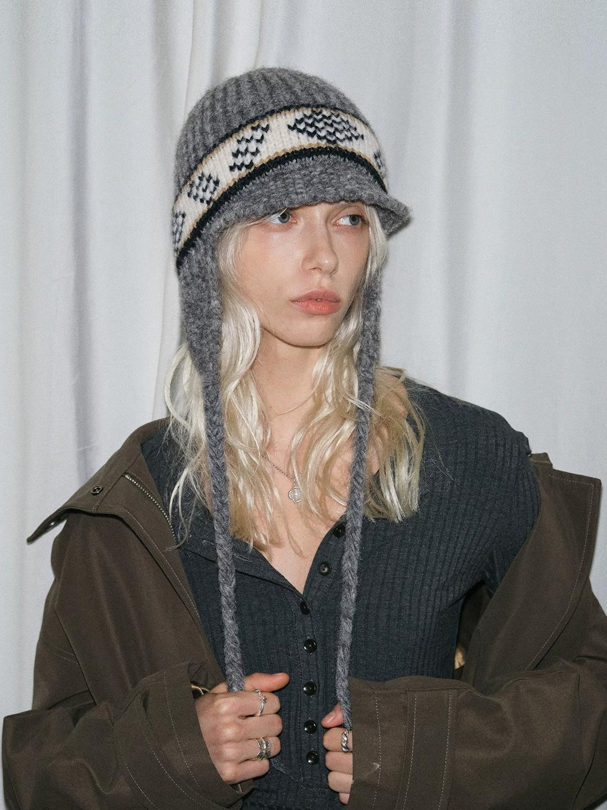 TRIA SELECT | WINTER FAIR ISLE WOOL CAP【ID:TN00073】