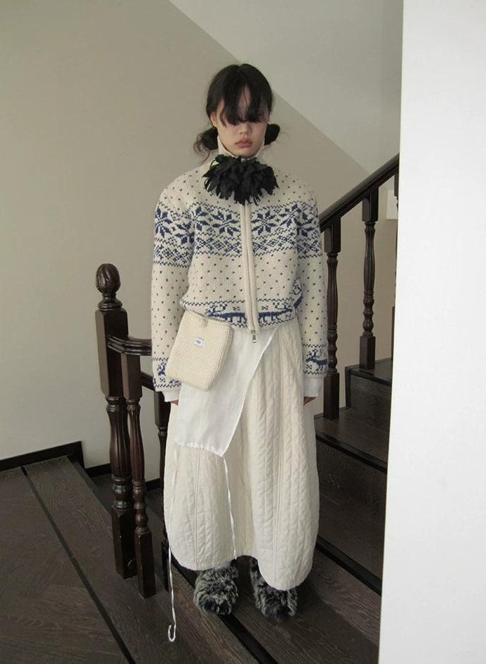 3months |  VINTAGE FAIR ISLE CARDIGAN【ID:TN00030】