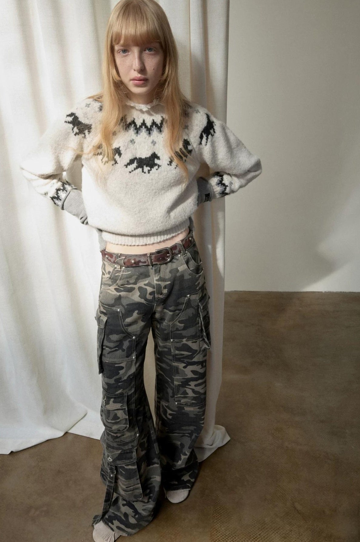 1JINN STUDIO | PLUNGING NECK KNIT SWEATER【ID:TN00068】