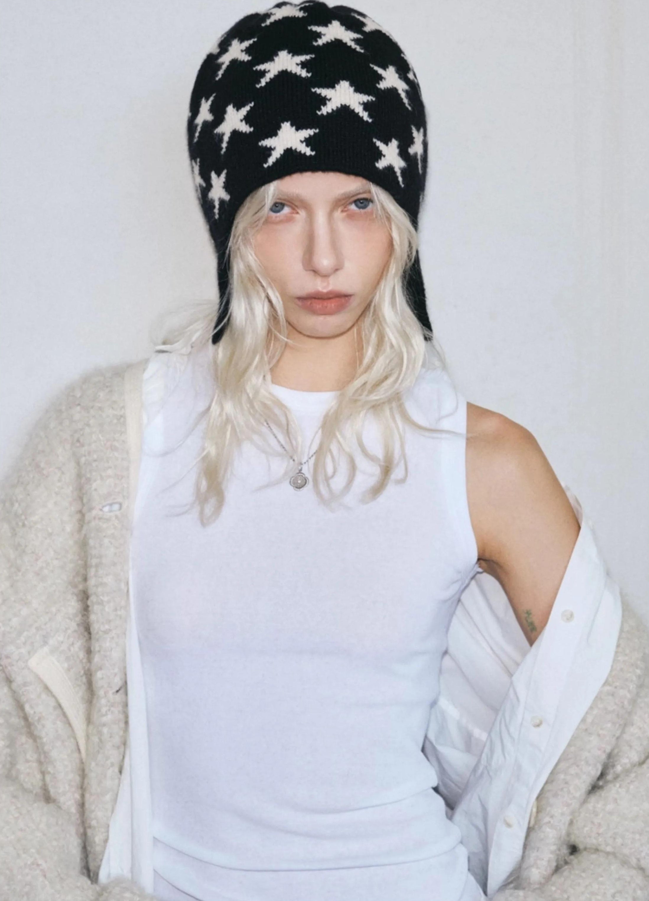 TRIA SELECT |  RETRO KNITTED EAR PROTECTION CAP【ID:TN00002】