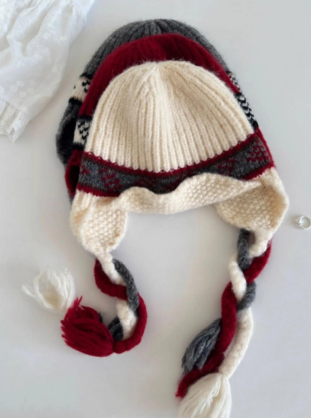 TRIA SELECT | WINTER FAIR ISLE WOOL CAP【ID:TN00073】
