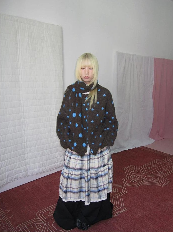 3months |  LOOSE KNITTED SWEATER JACKET【ID:TN00019】