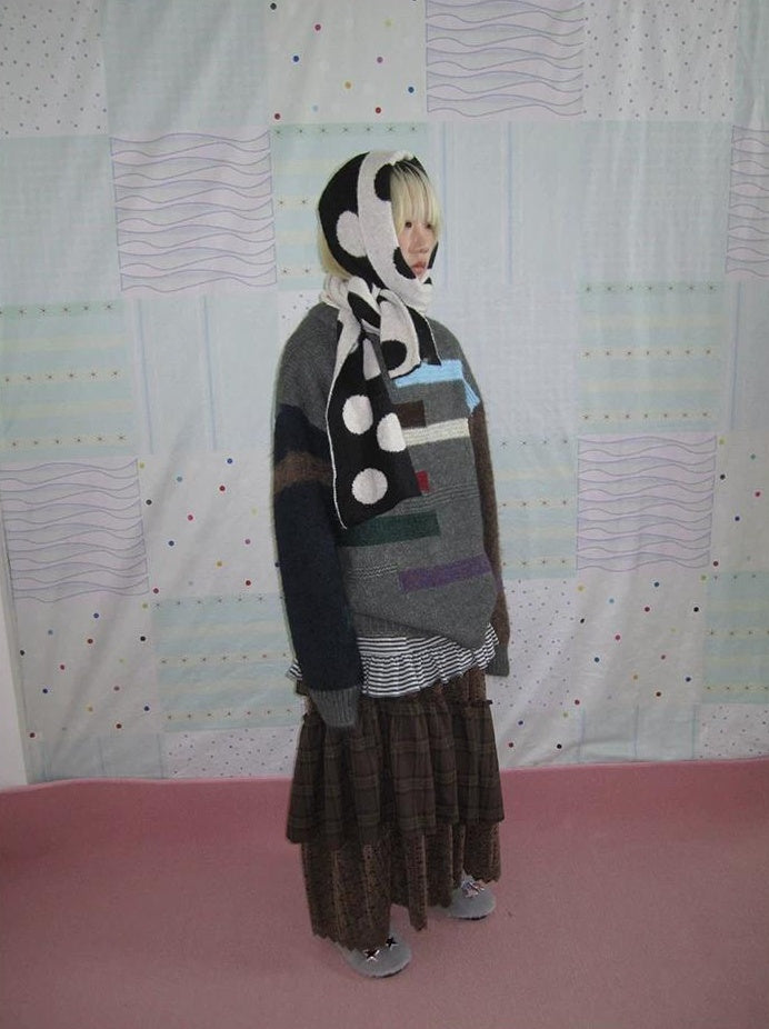 3months | PLAID LACE MAXI SKIRT【ID:TN00051】