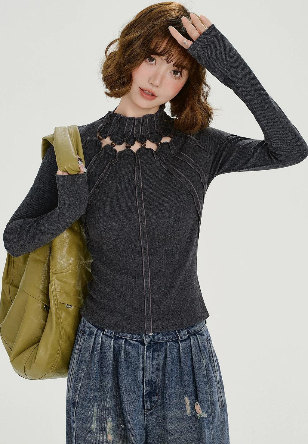 Girlyhalo |  RETRO KNITTED EAR PROTECTION CAP【ID:TN00005】