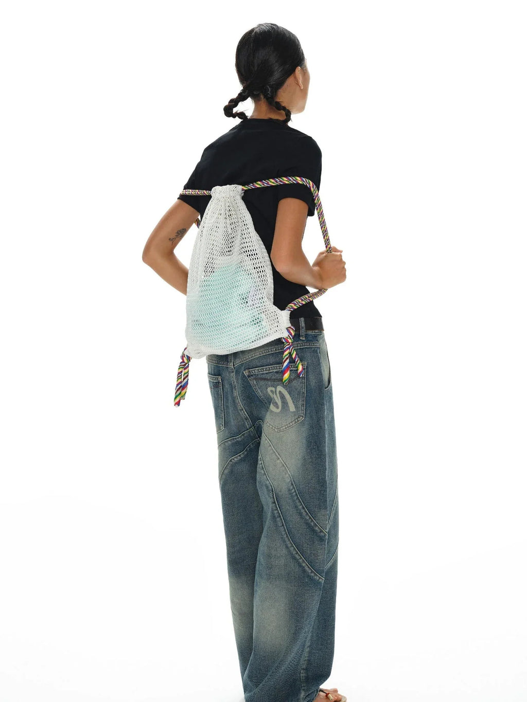 Airy Drawstring Commuter Backpack Lightweight Daypack