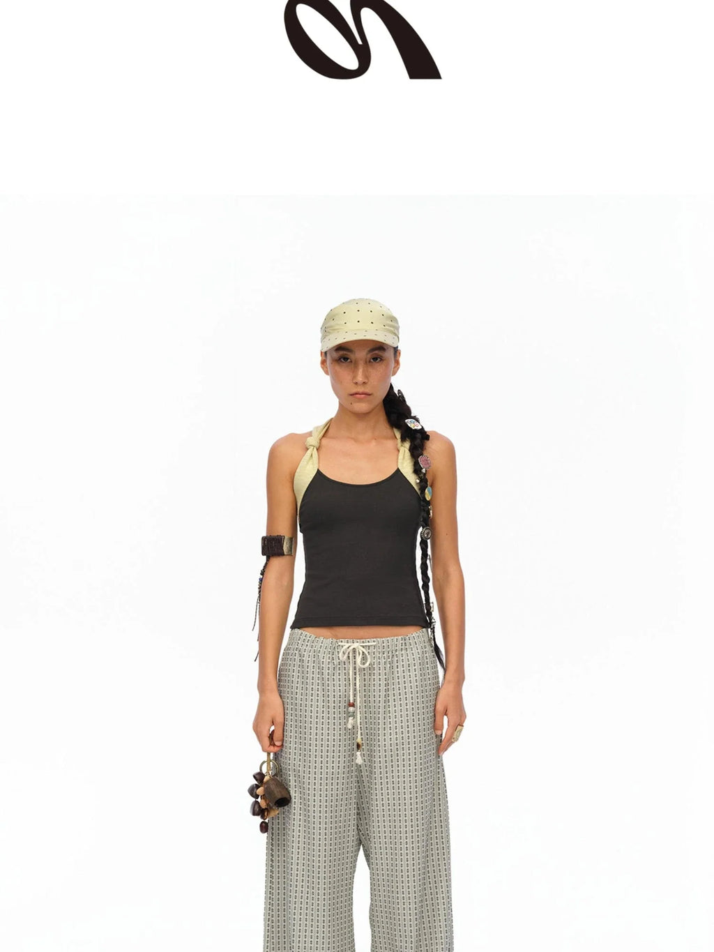 Airy Striped Wide Leg Vacation Pants