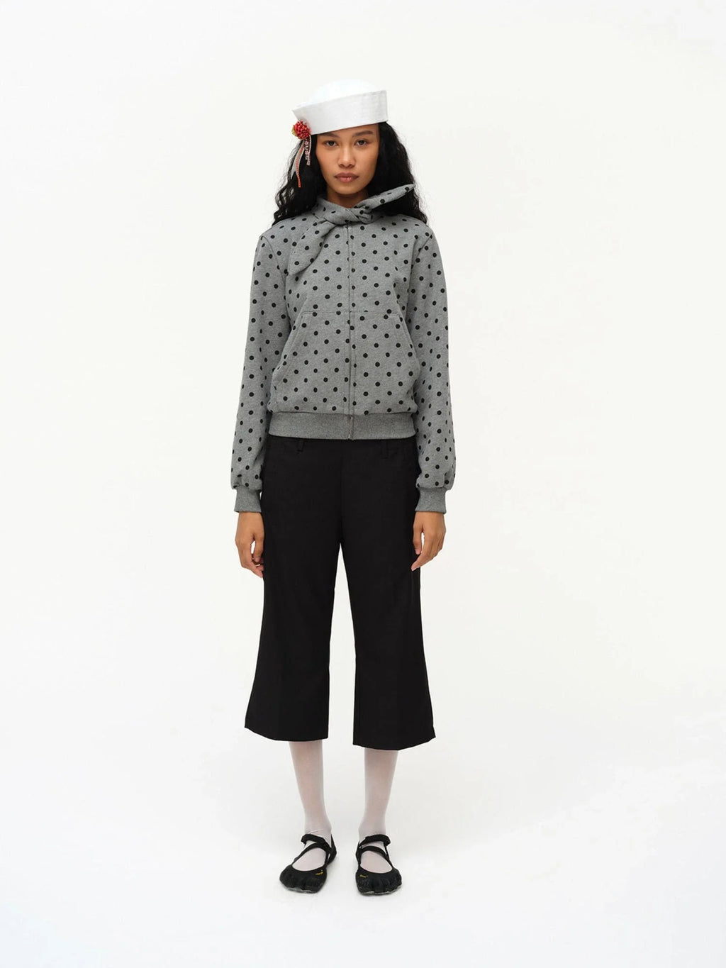 Butterfly Print Hooded Zip Up Sweatshirt