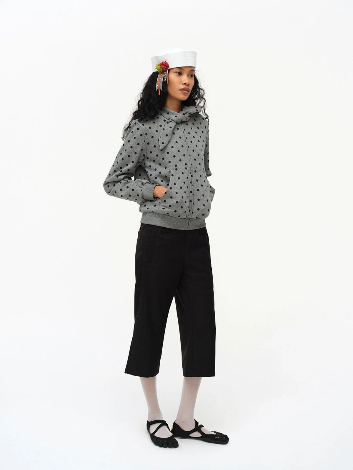 Butterfly Print Hooded Zip Up Sweatshirt