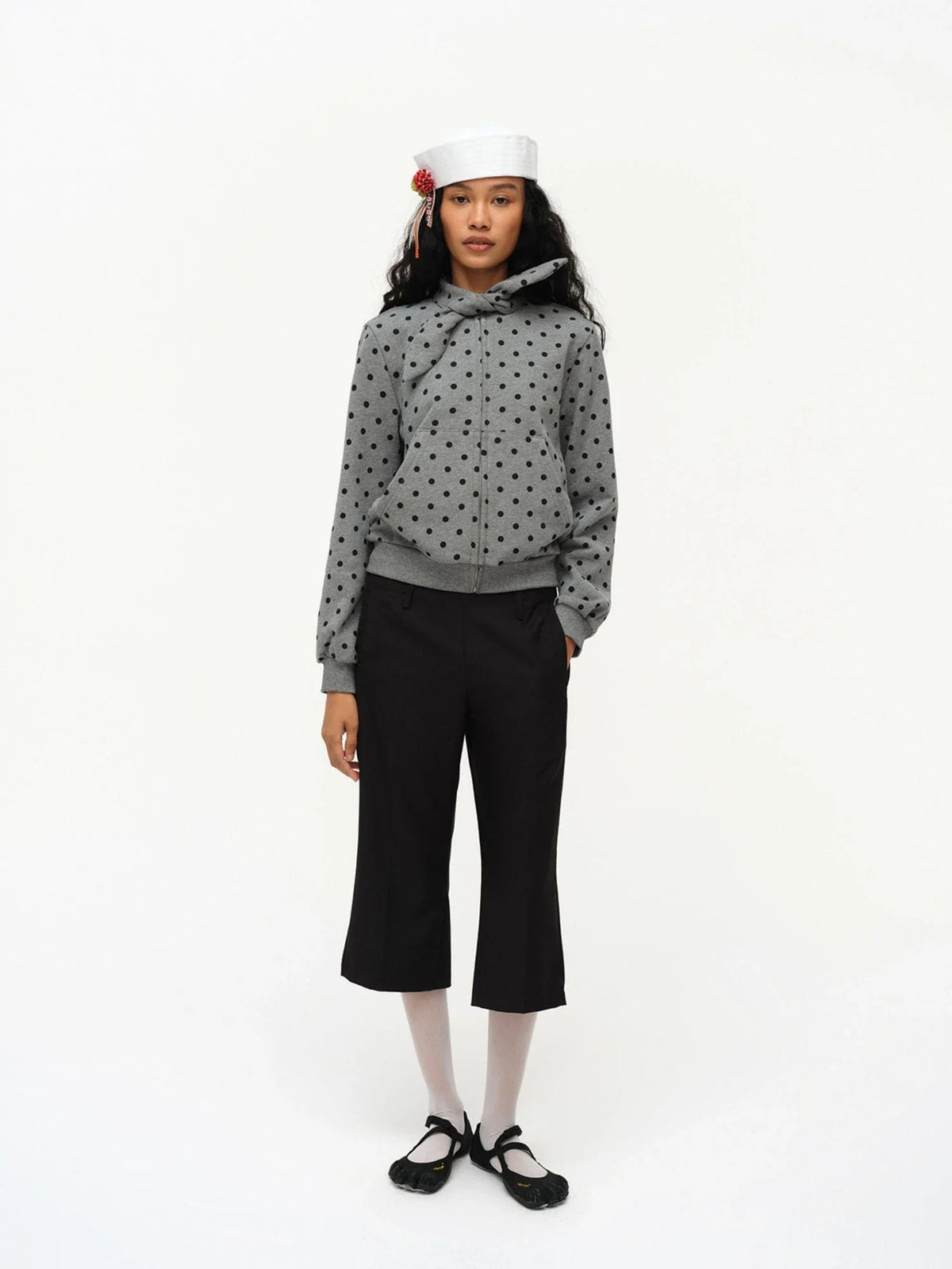 Butterfly Print Hooded Zip Up Sweatshirt