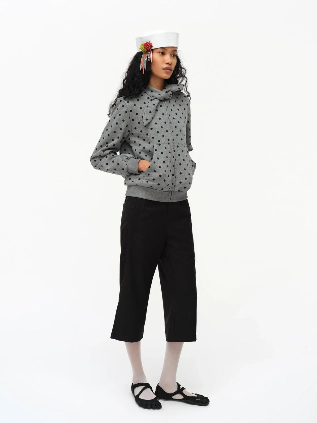 Butterfly Print Hooded Zip Up Sweatshirt