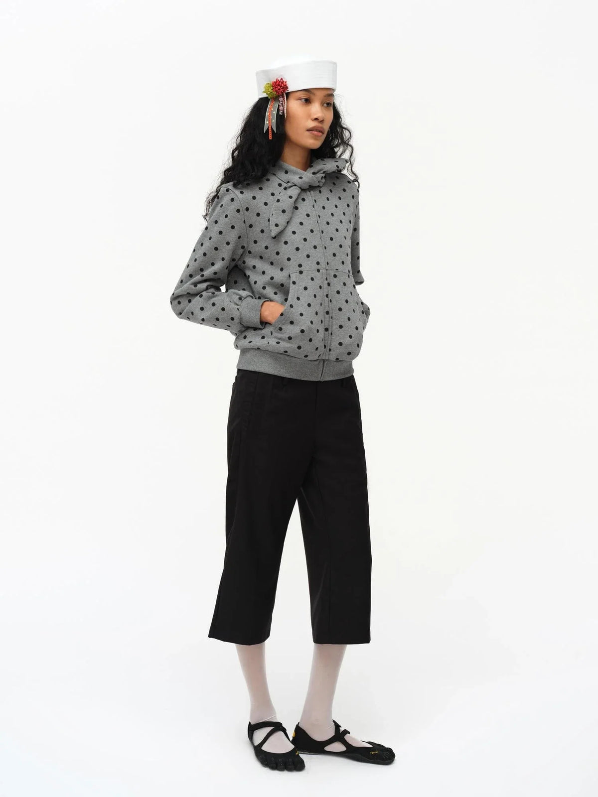 Butterfly Print Hooded Zip Up Sweatshirt