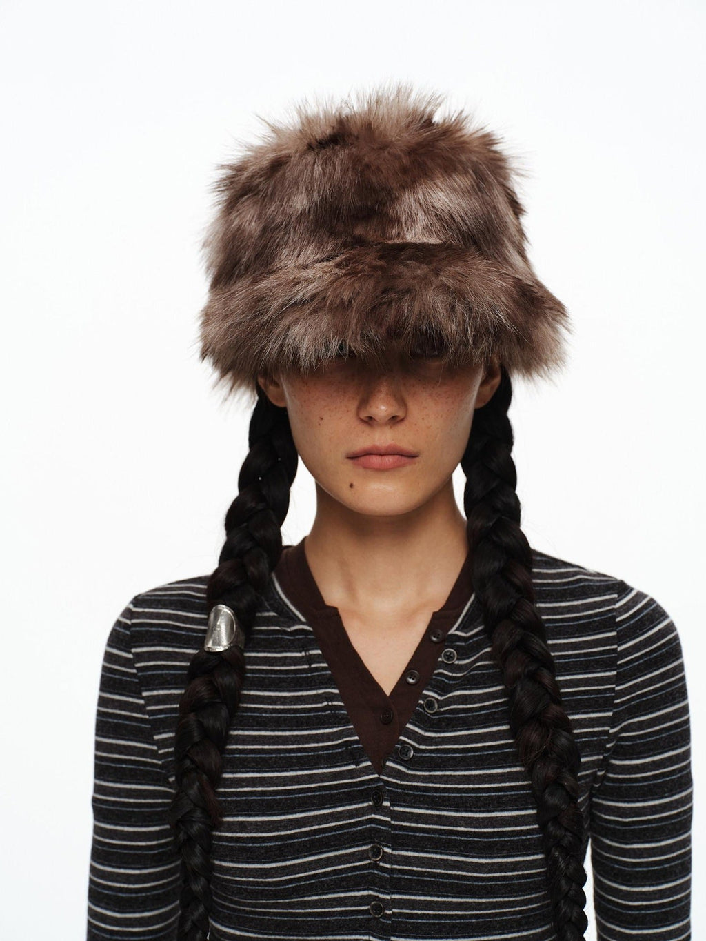 Cozy Thick Minimal Baseball Unisex Adjustable Animal Print Misty Brown Hat