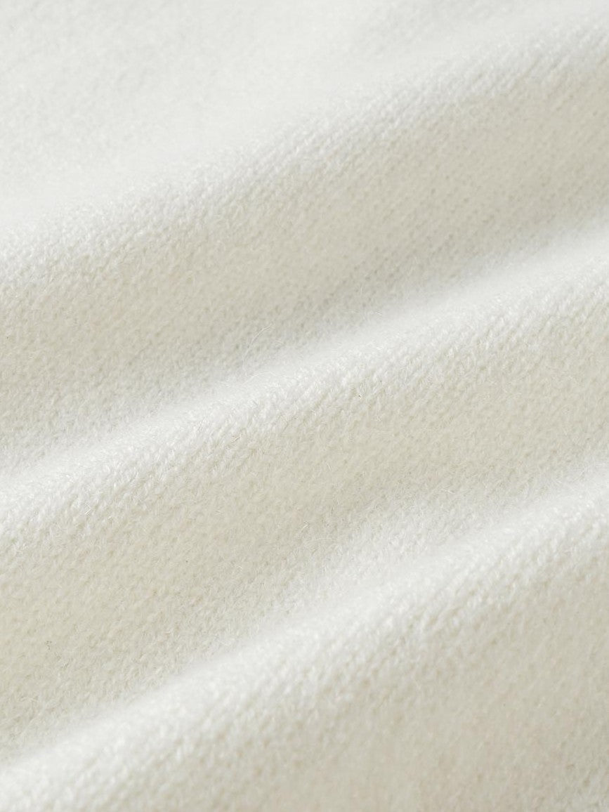 Cream Asymmetric Ribbed Stand Collar Layering Women's Acrylic Boleros & Shrugs