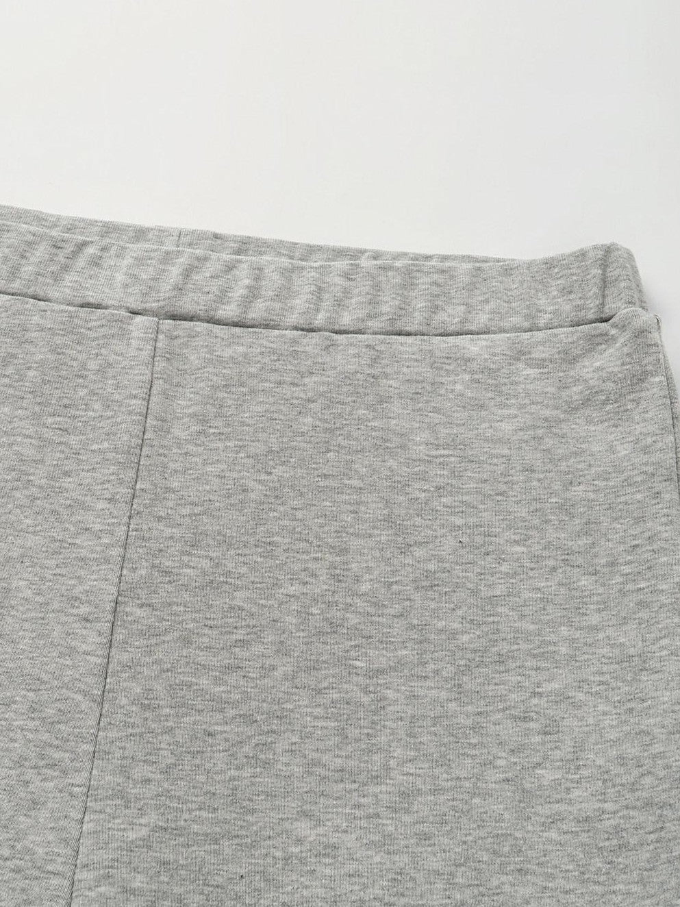 Light Heather Gray Ruffle Hem Slimming Layered Women'S Cotton Leggings