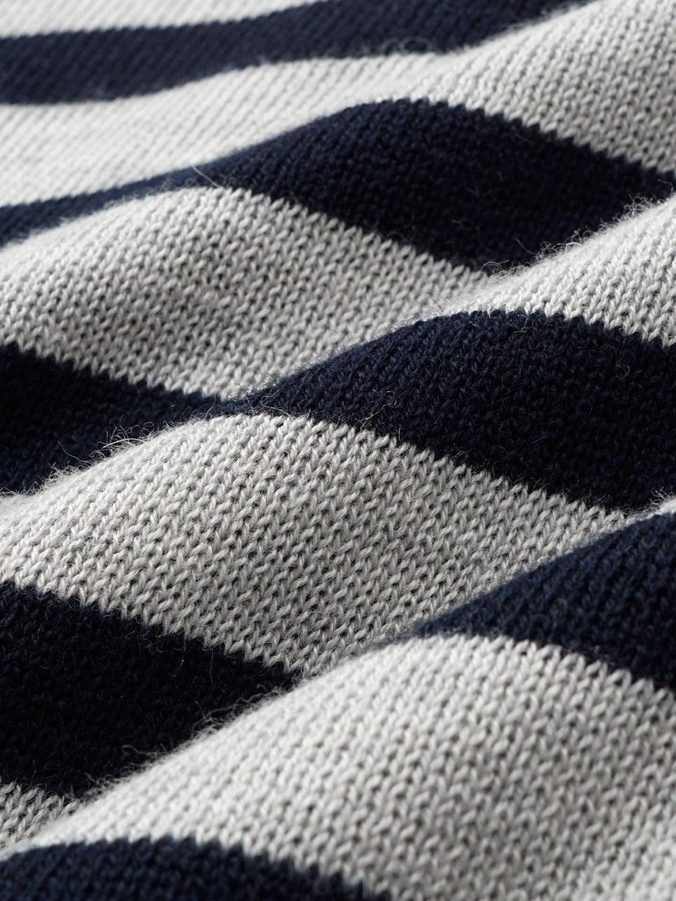 Navy Stripe Hooded Colorblock Retro Knit Women'S Cotton Button-Up Cardigans