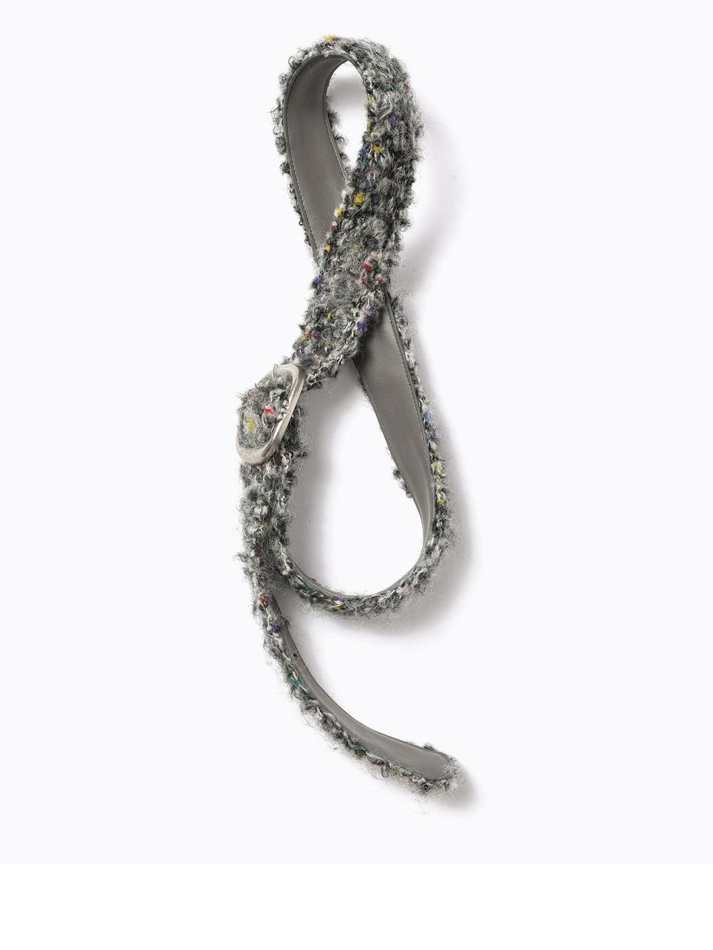 Slim Woven Casual Minimalist Unisex Speckled Gray Pu Metal Pin Buckle Belt