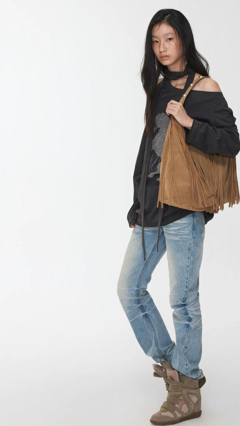 1JINN STUDIO | VINTAGE WHISKERS LOW-WAIST JEANS【ID:TN00070】