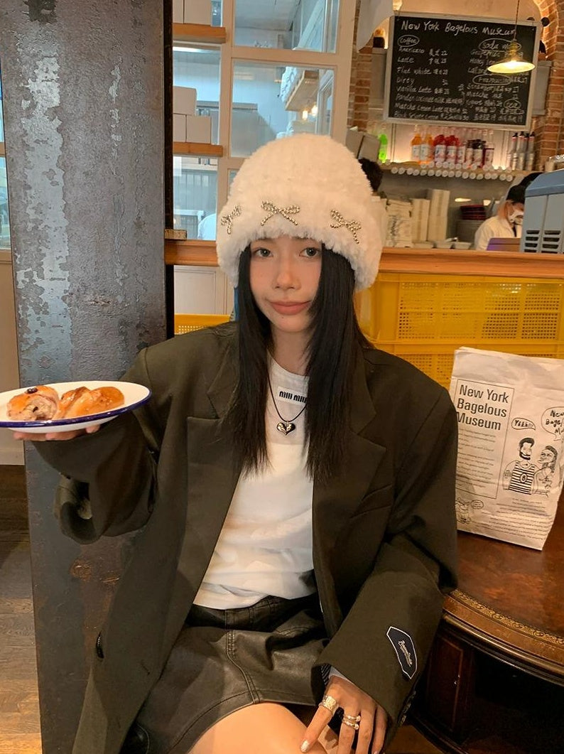 TRIA SELECT | WINTER PLUSH KNITTED HAT【ID:TN00081】