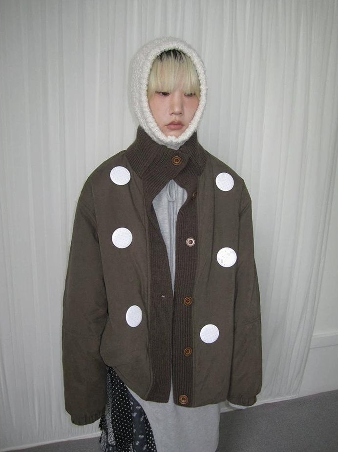3months | KOREAN KNIT SPLICE CARDIGAN【ID:TN00061】