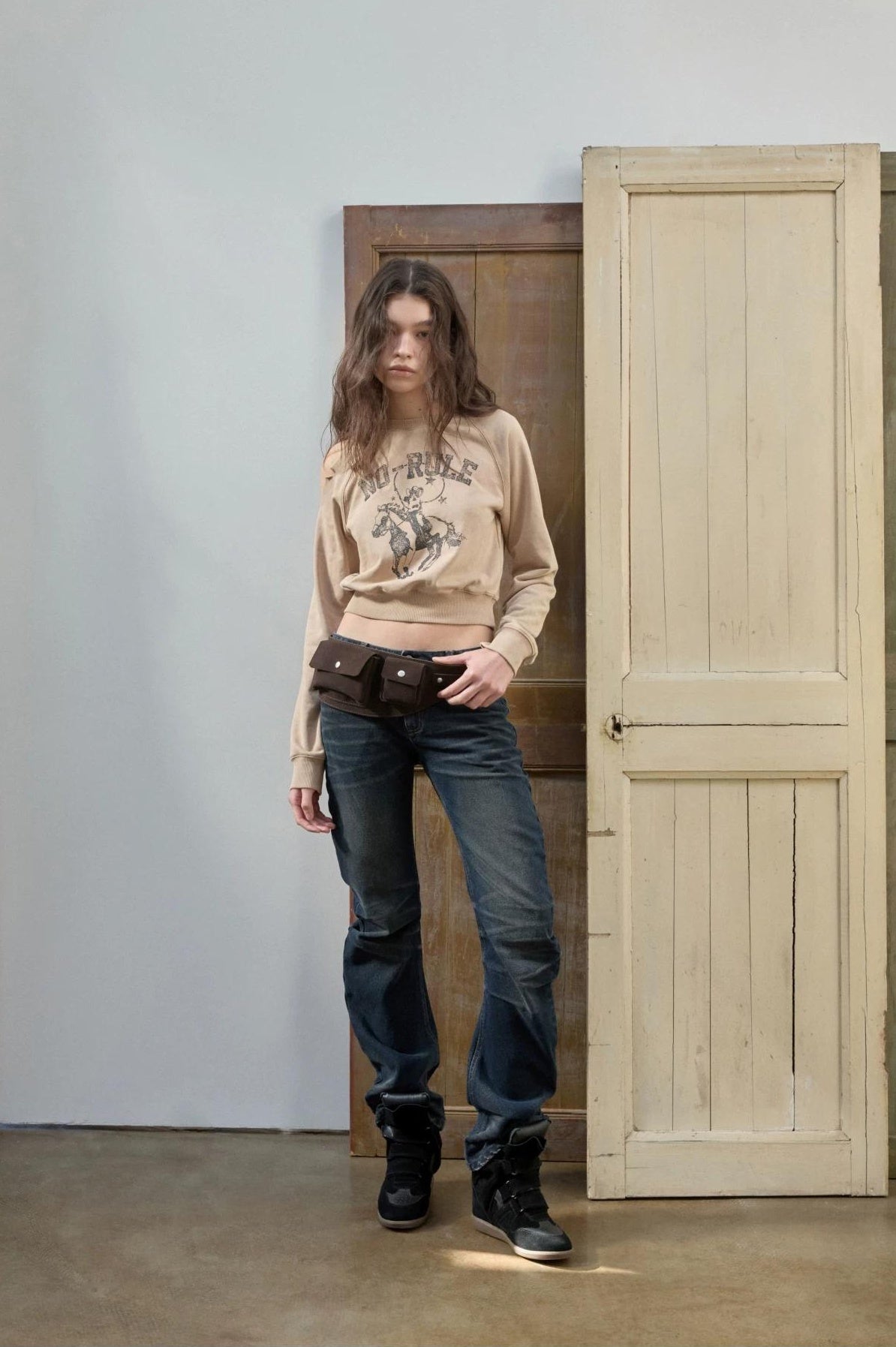 1JINN STUDIO | VINTAGE WHISKERS LOW-WAIST JEANS【ID:TN00070】