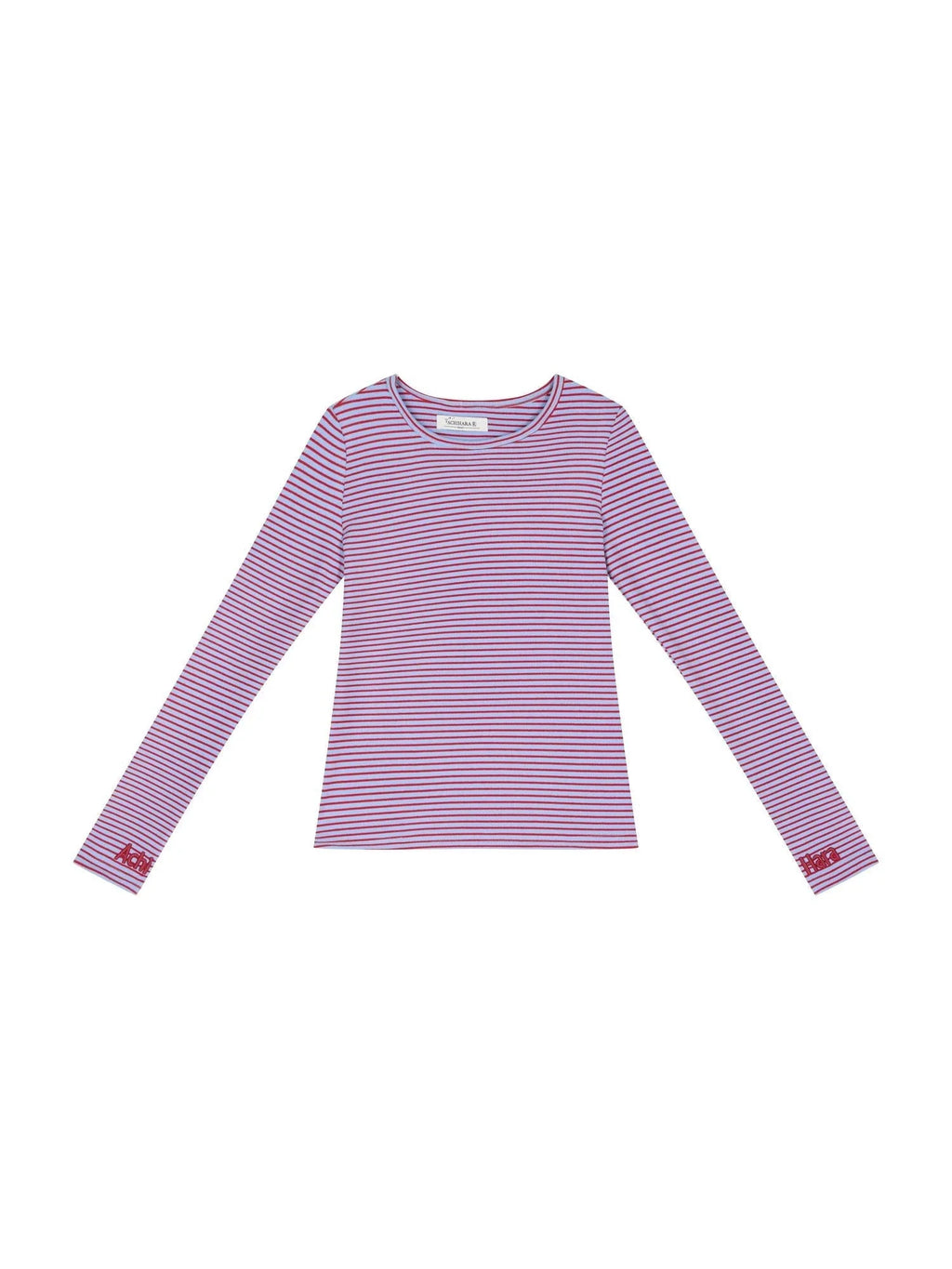 Breton Raspberry Slim Fit Long Sleeve Tee