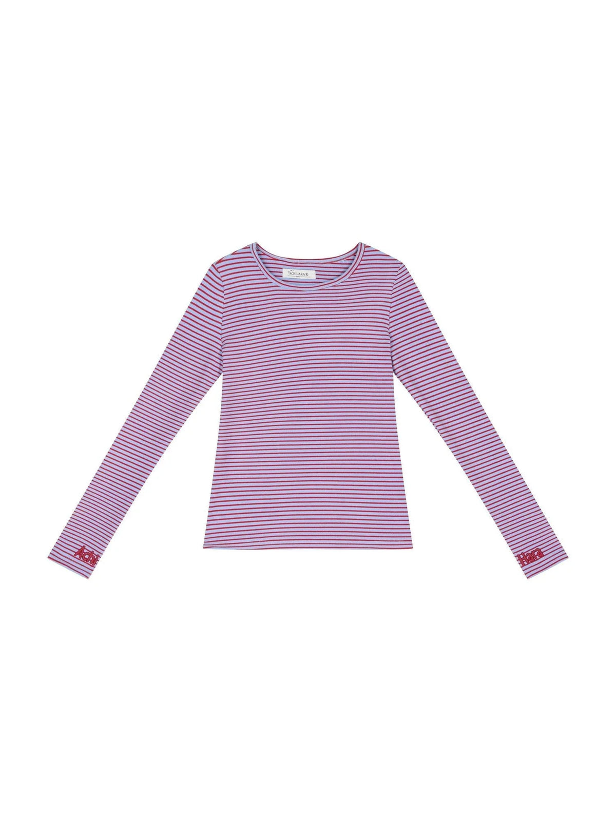 Breton Raspberry Slim Fit Long Sleeve Tee