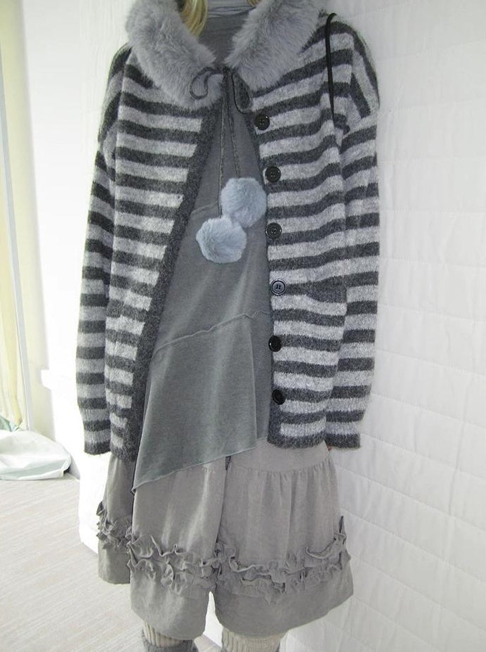 3months |  NICHE STRIPED CARDIGAN SWEATER【ID:TN00016】