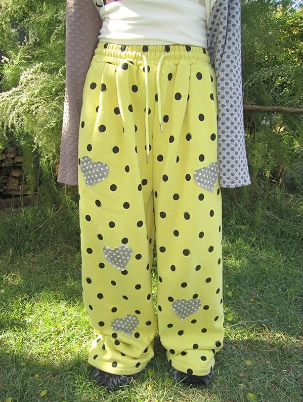 3months | CASUAL POLKA DOT WIDE LEG PANTS【ID:TN00036】