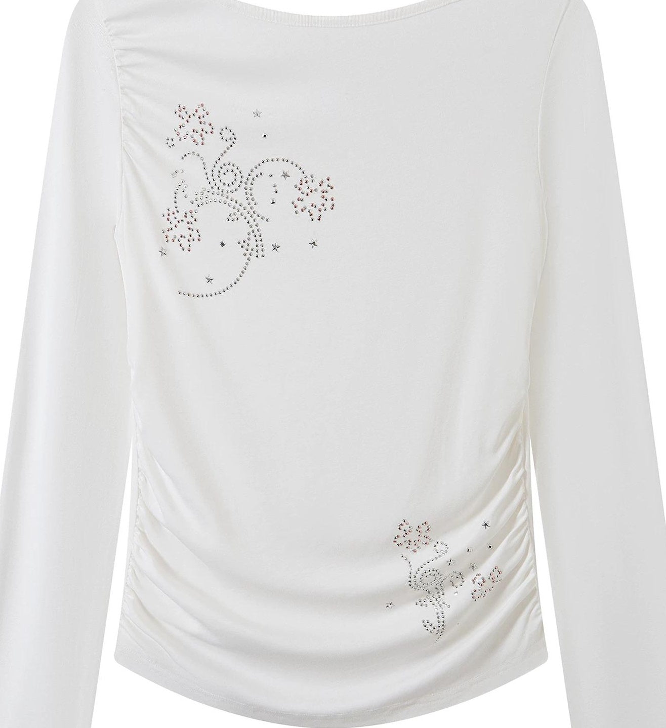 THELIGHT | PLEATED LYOCELL LONG SLEEVE TOP【ID:TN00123】