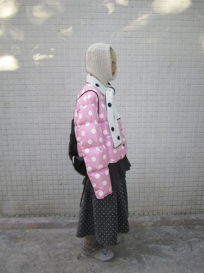 3months |  COLOR COLLISION POLKA DOT JACKET【ID:TN00024】