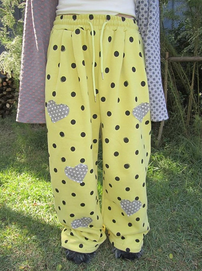 3months | CASUAL POLKA DOT WIDE LEG PANTS【ID:TN00036】