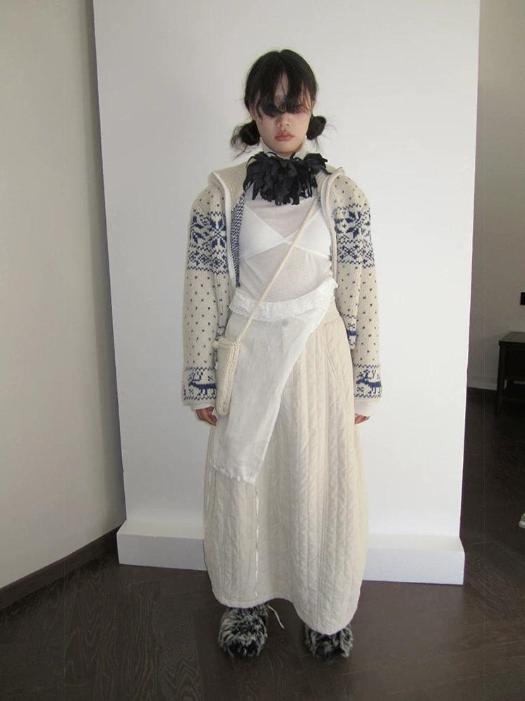 3months |  HIGH WAIST COTTON A-LINE SKIRT【ID:TN00017】
