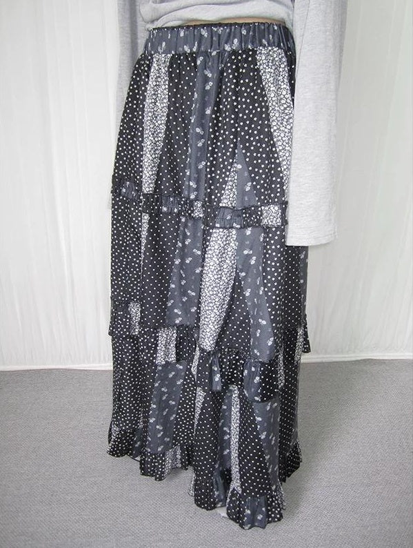 3months |  RETRO POLKA DOT A-LINE SKIRT【ID:TN00021】