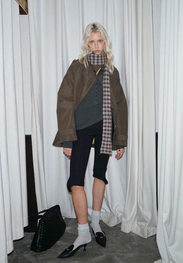 TRIA SELECT | PLAID COLOR BLOCK SCARF【ID:TN00080】