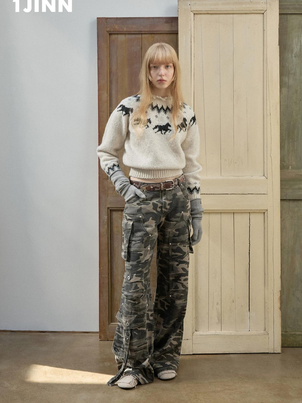 1JINN STUDIO | PLUNGING NECK KNIT SWEATER【ID:TN00068】