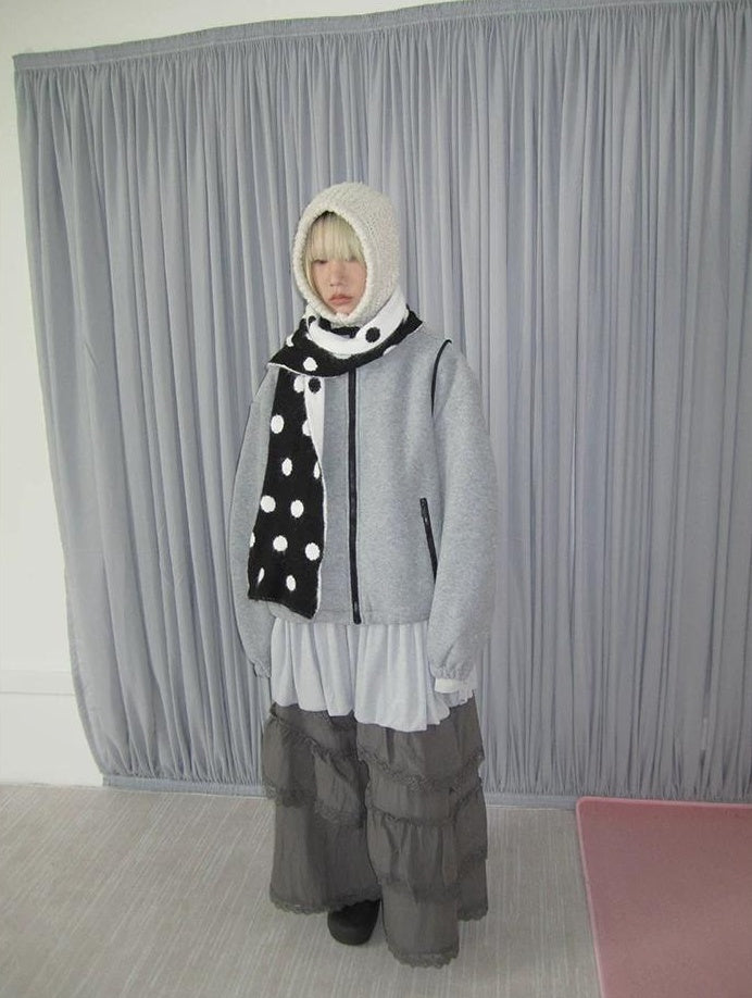 3months | NICHE DRAWSTRING PEPLUM JACKET【ID:TN00066】