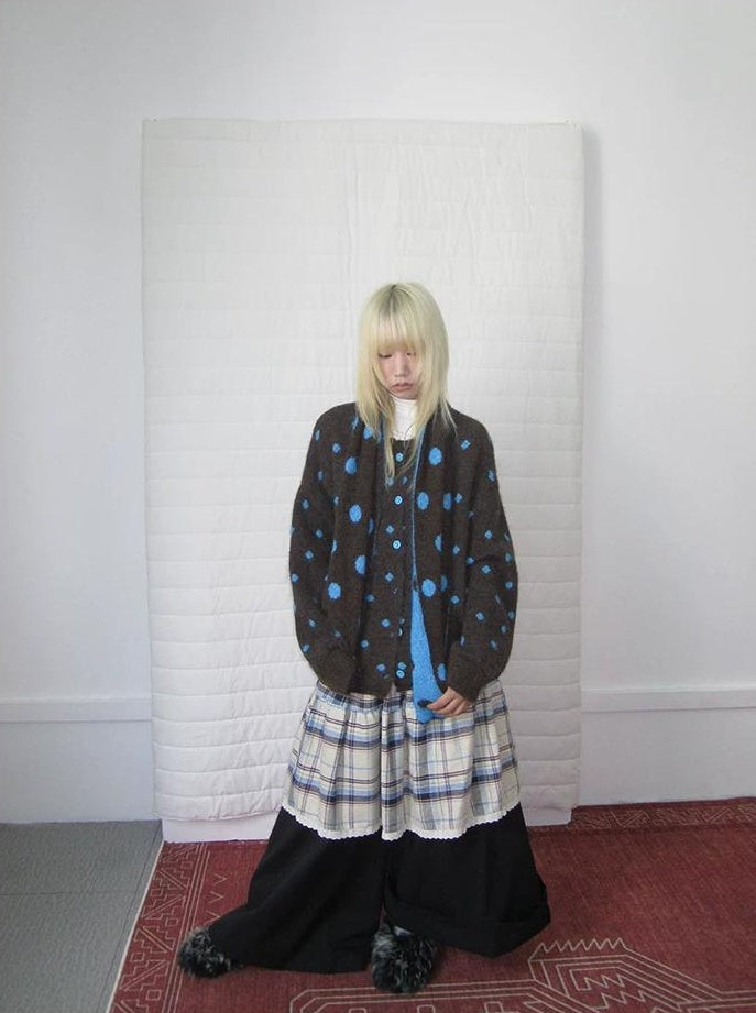 3months |  RETRO PLAID SPLICING PANTS【ID:TN00020】