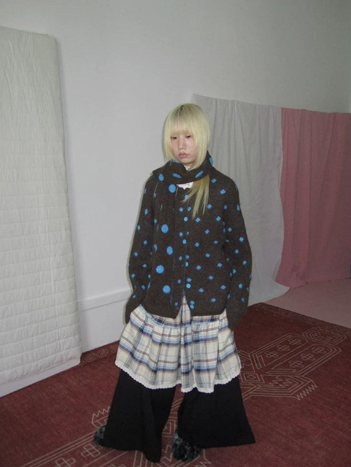 3months |  LOOSE KNITTED SWEATER JACKET【ID:TN00019】